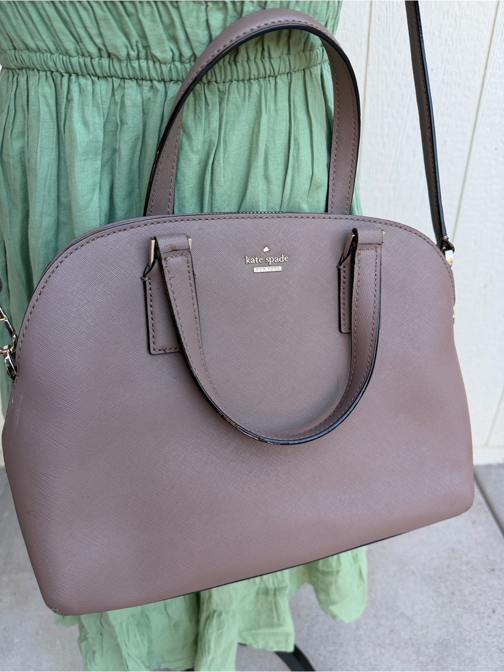 kate spade dusty mauve dome satchel